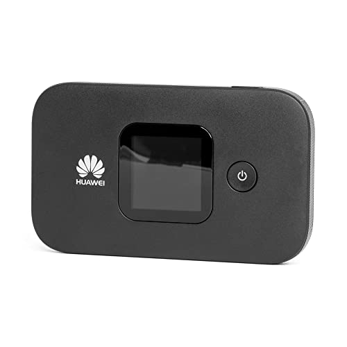 HUAWEI mit WLAN, E5577-320 WIR-Hotspot (4G/LTE bis zu 150Mbit/s Download/ 50Mbit/s Upload, Hotspot, Cat4, 1500mAh Akku, LCD Display, kompatibel mit europäischen SIM Karten) schwarz