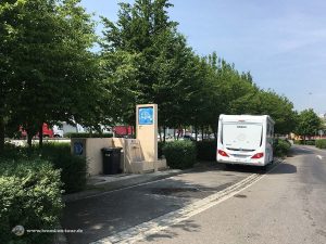 Wohnmobil Entsorgungsstation auf Autobahnparkplatz in Luxemburg